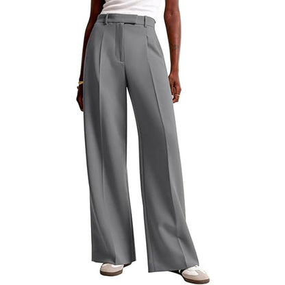Damen Bundfaltenhose Weites Bein