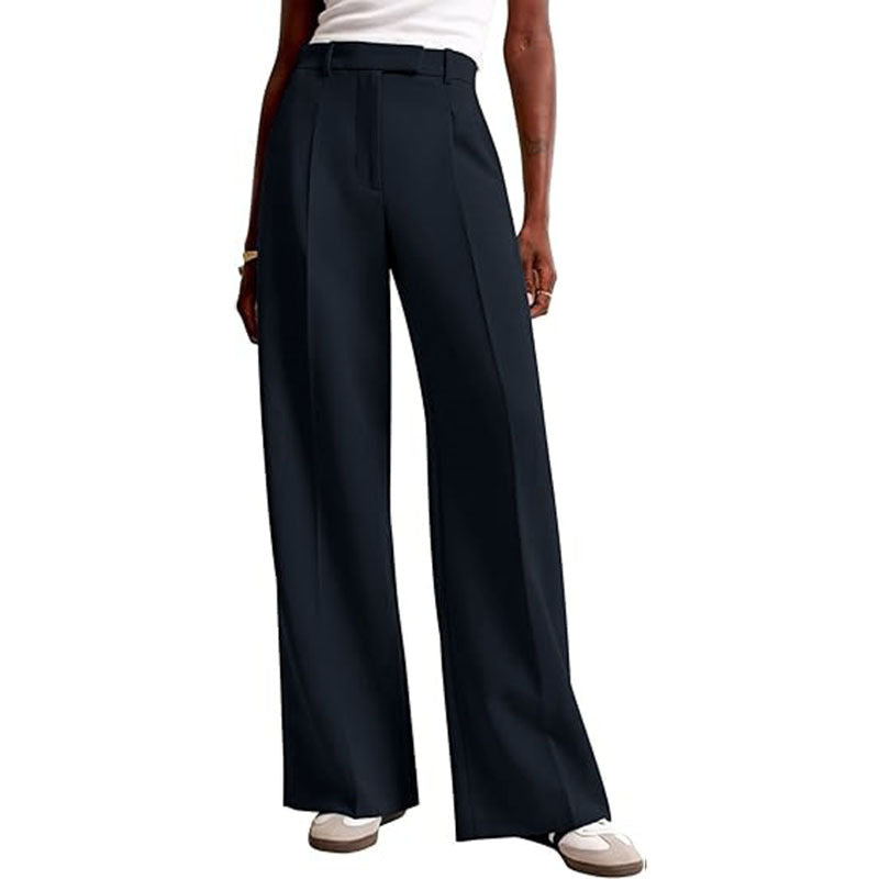 Damen Bundfaltenhose Weites Bein