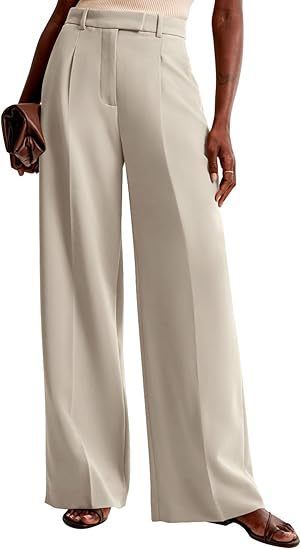 Damen Bundfaltenhose Weites Bein