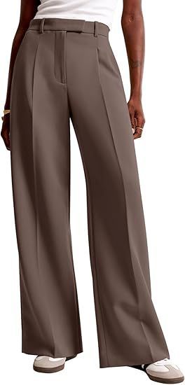 Damen Bundfaltenhose Weites Bein