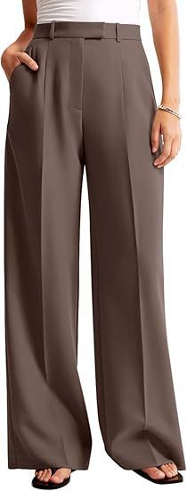 Damen Bundfaltenhose Weites Bein