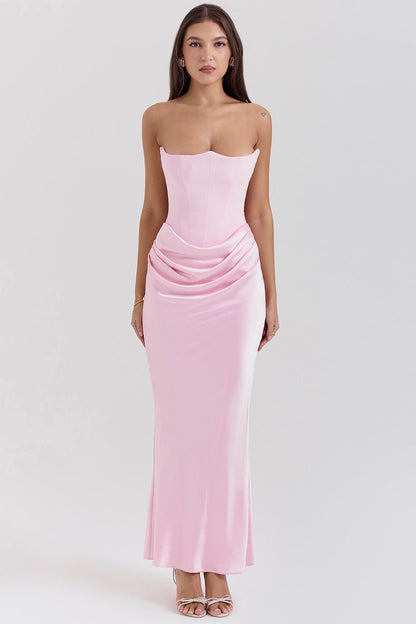 Damen Trägerloses Maxi-Kleid Hochzeitsgast