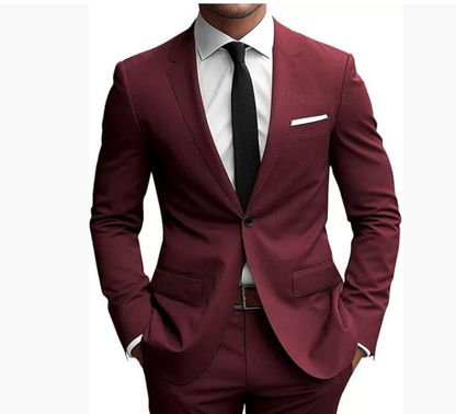 Elias Herren Slim Fit Anzug