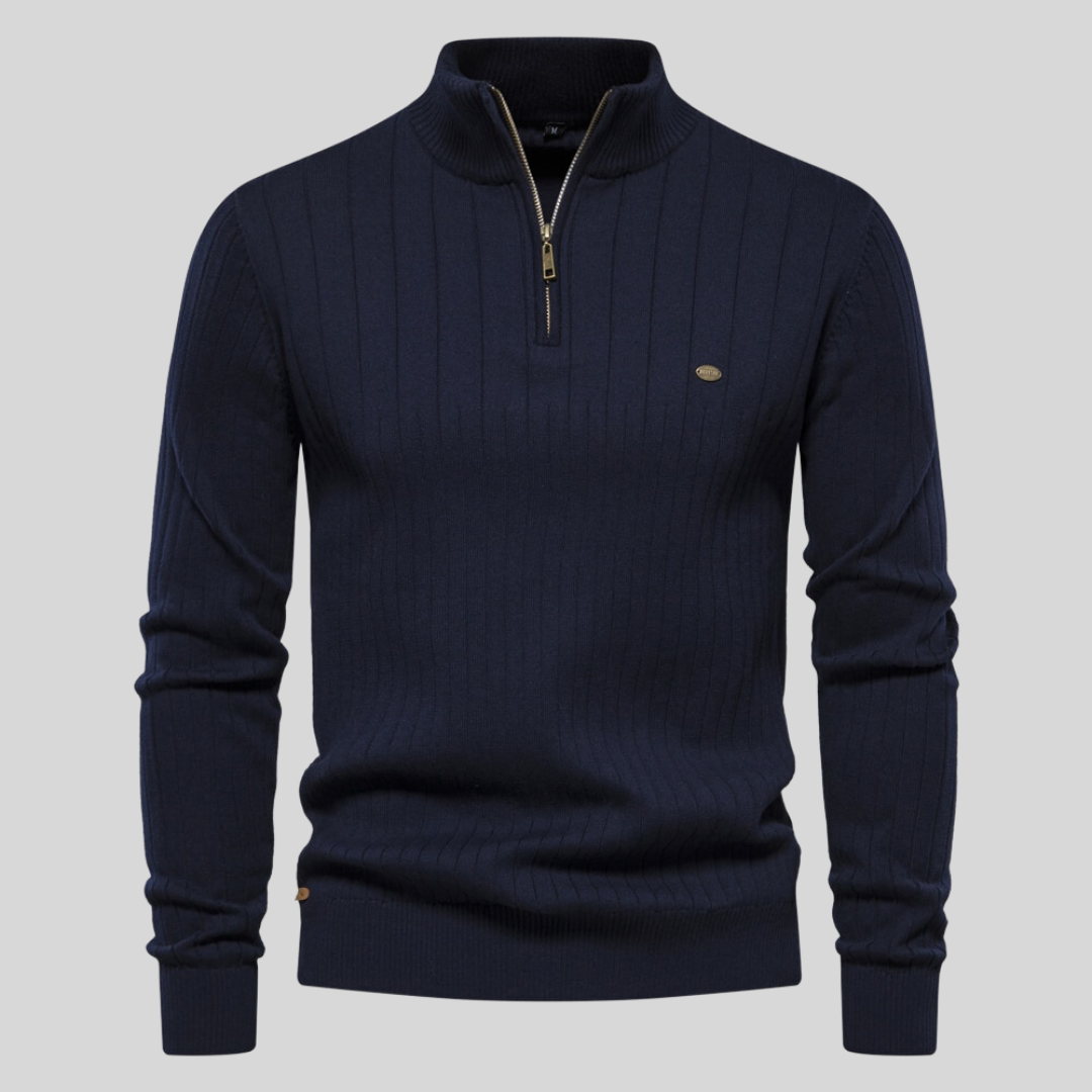 Herren Strickpullover Reißverschluss