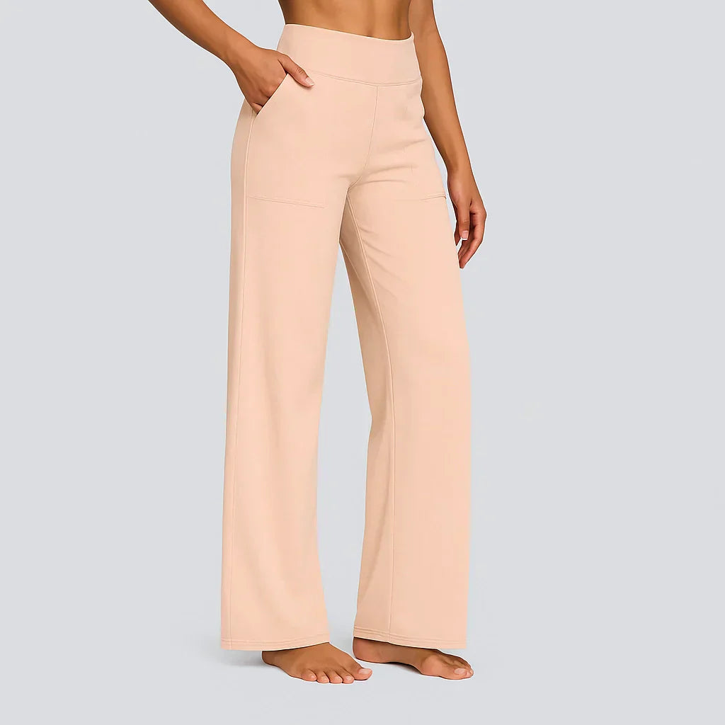 Damen Stretchhose Weit Bequem