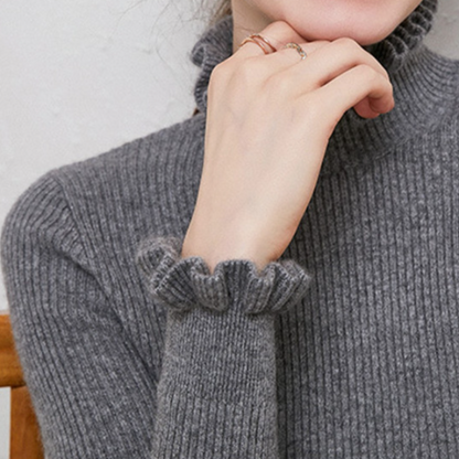 Eveloria Damen Rollkragenpullover Elegantes Design