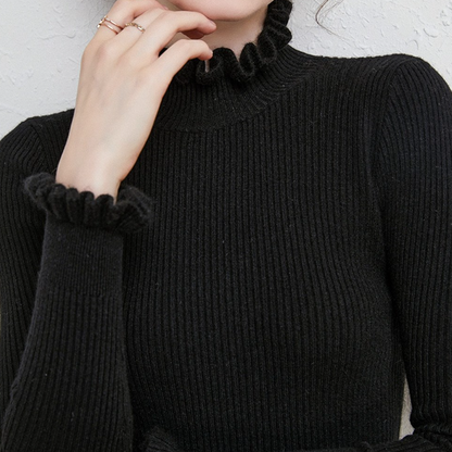 Eveloria Damen Rollkragenpullover Elegantes Design