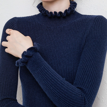 Eveloria Damen Rollkragenpullover Elegantes Design