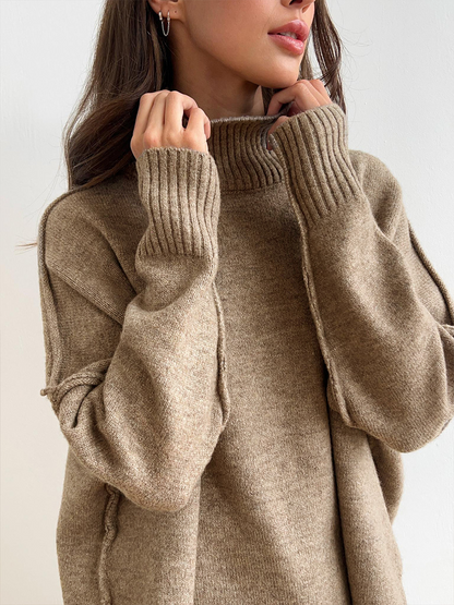 Damen Oversize Strickpullover Lounge-Set Gemütlich