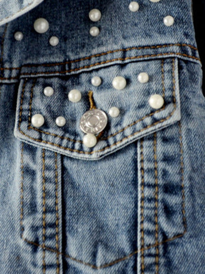Eveloria Damen Denimjacke Pearl