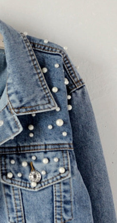 Eveloria Damen Denimjacke Pearl