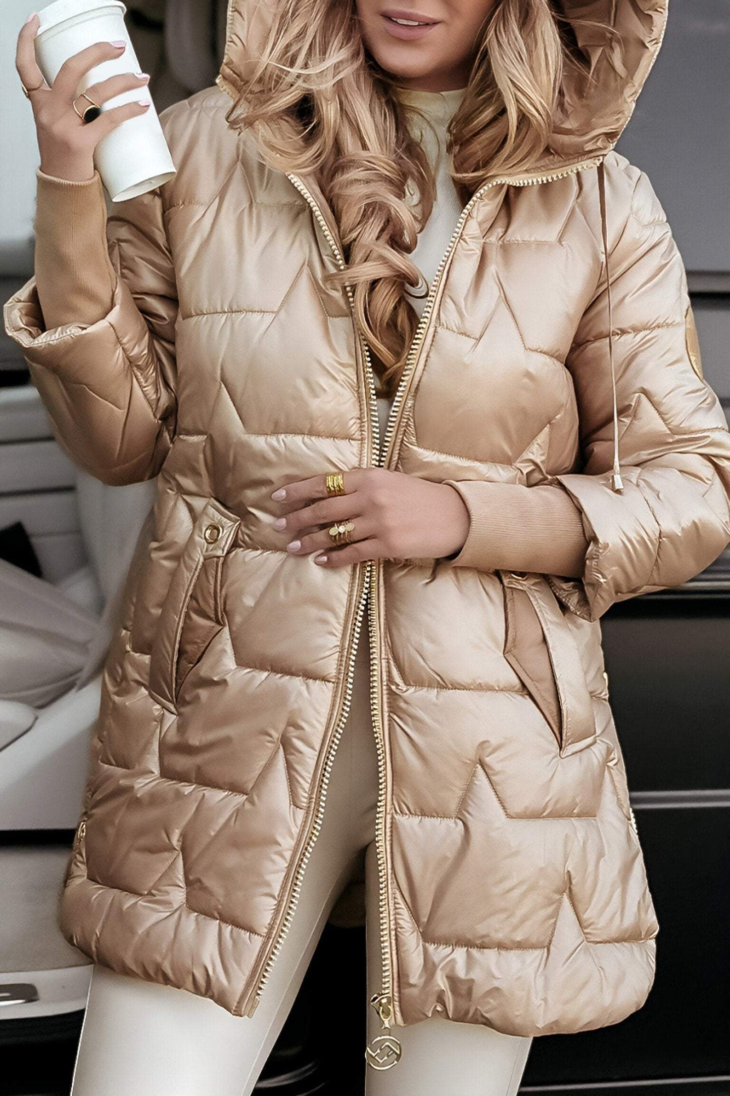 Eveloria Damen Wintermantel Stilvoll