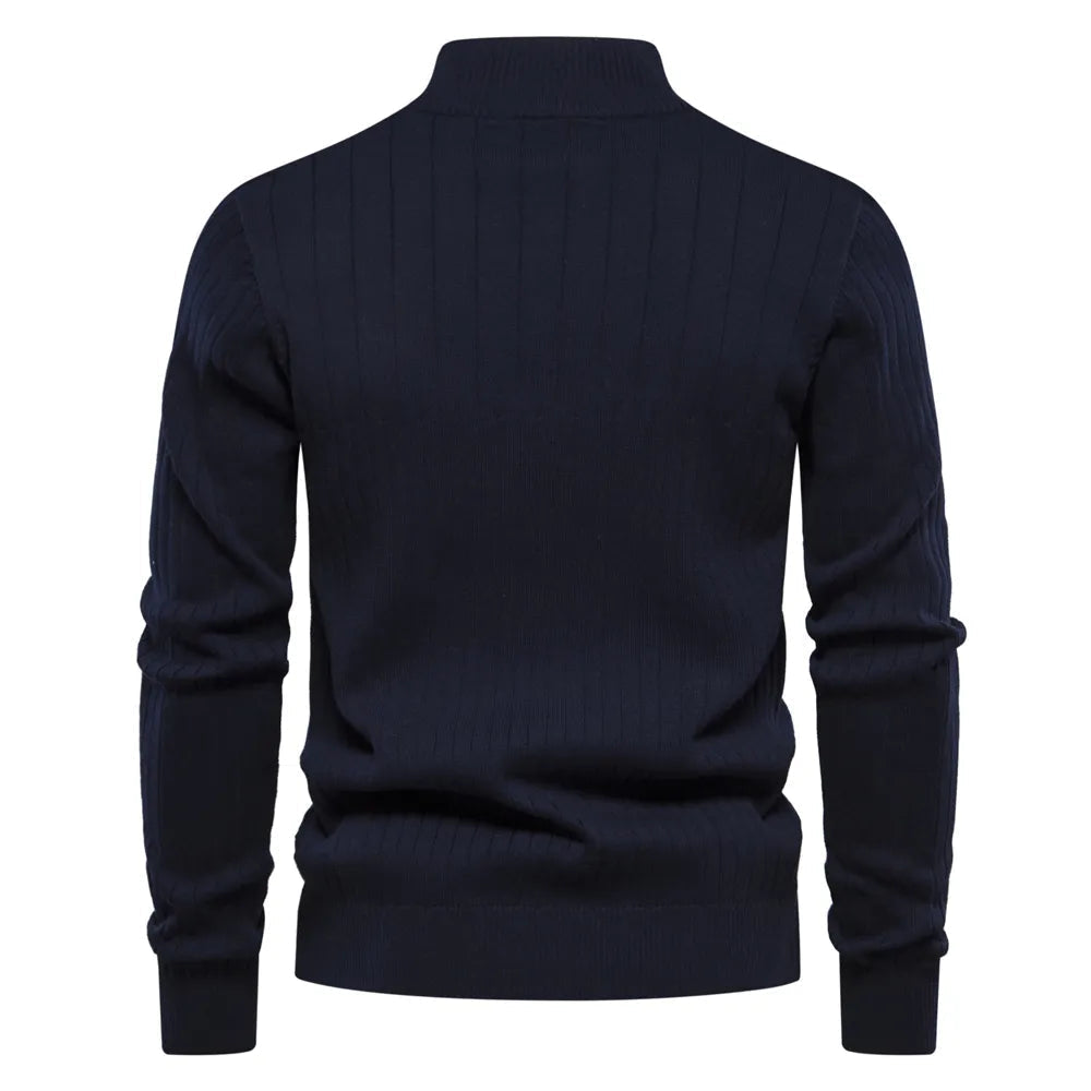 Herren Strickpullover Reißverschluss