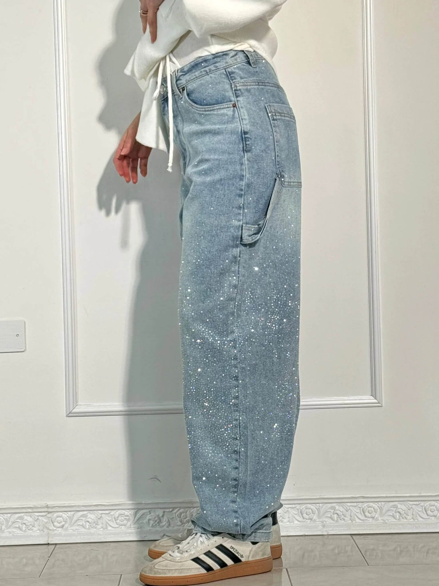 Damen Weite Hosen Frühjahr