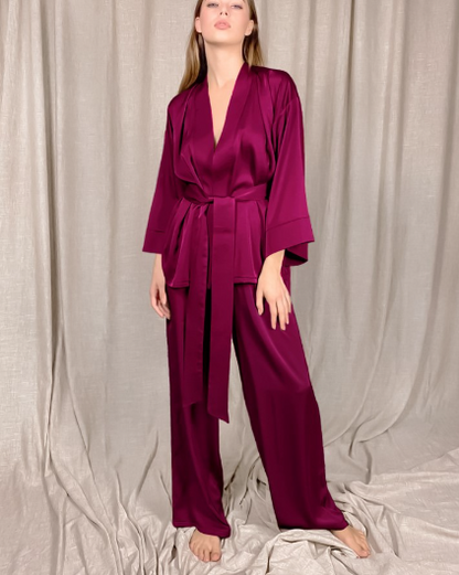 Eveloria Damen Pyjama-Set Weiches Satin