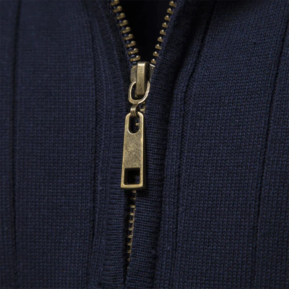 Herren Strickpullover Reißverschluss