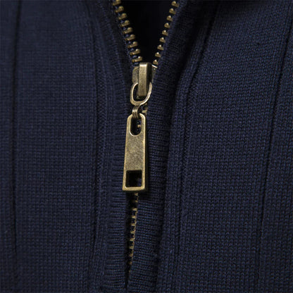 Herren Strickpullover Reißverschluss