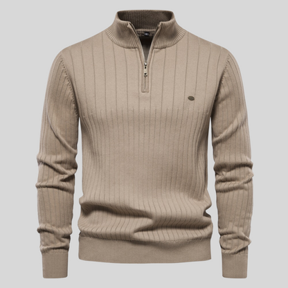 Herren Strickpullover Reißverschluss