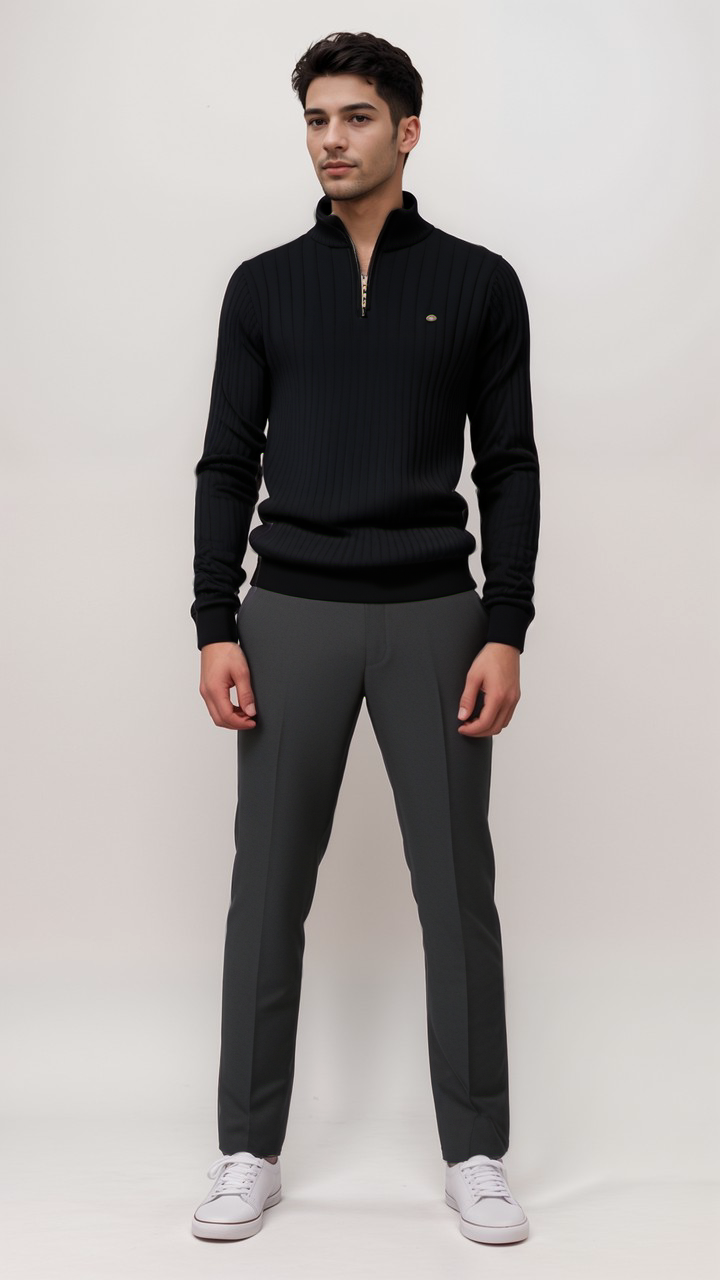 Herren Strickpullover Reißverschluss - Norvielle