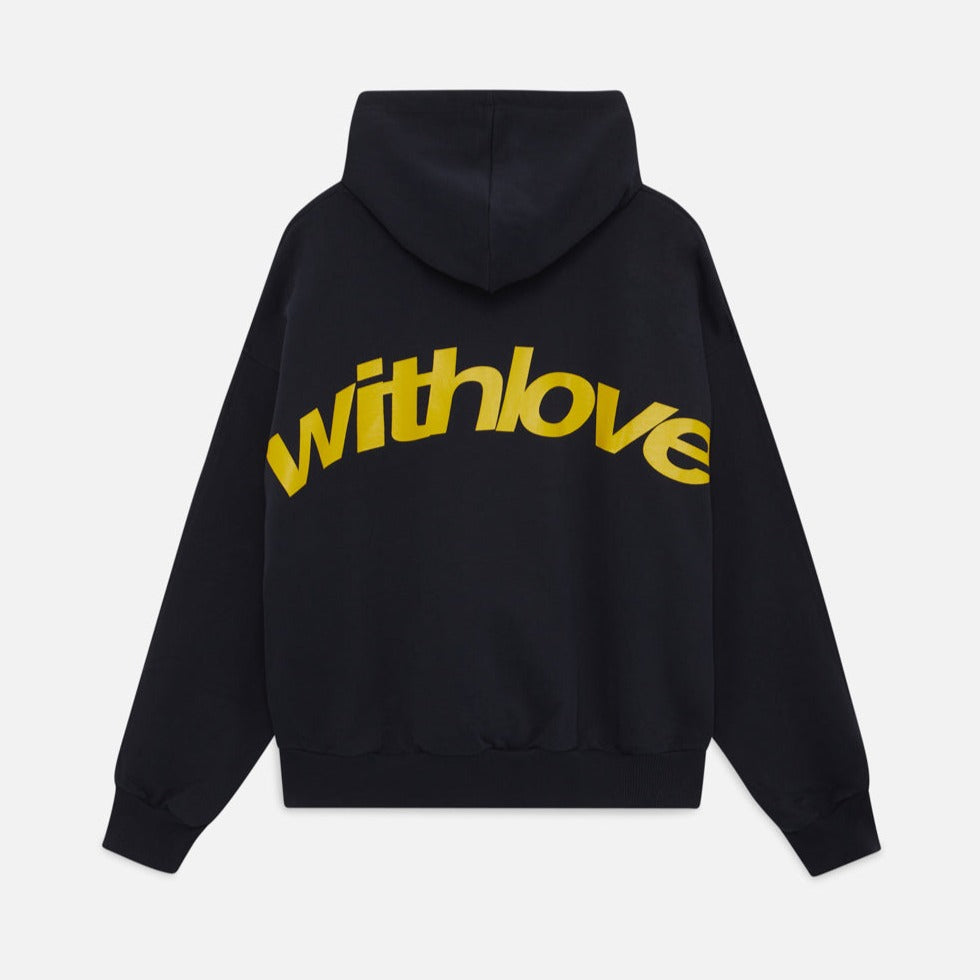 Übergrößene Damenhoodie mit Liebesprint Weiss