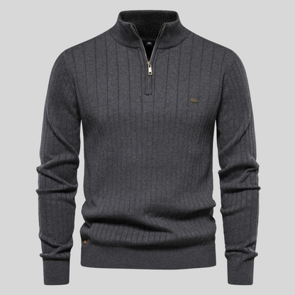 Herren Strickpullover Reißverschluss