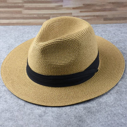 Eveloria Damen Panamahut Handgefertigt Natürliche Fasern Beige