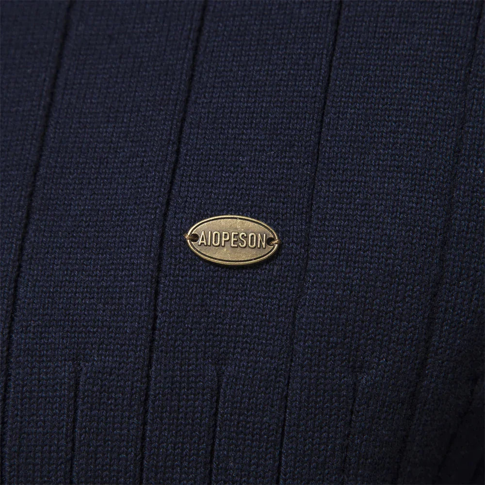 Herren Strickpullover Reißverschluss