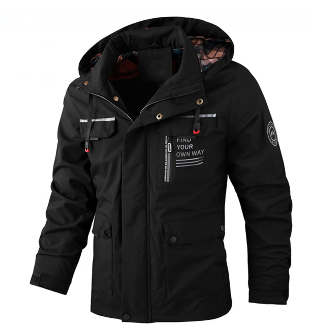 Herren Regenjacke Leicht Wasserdicht