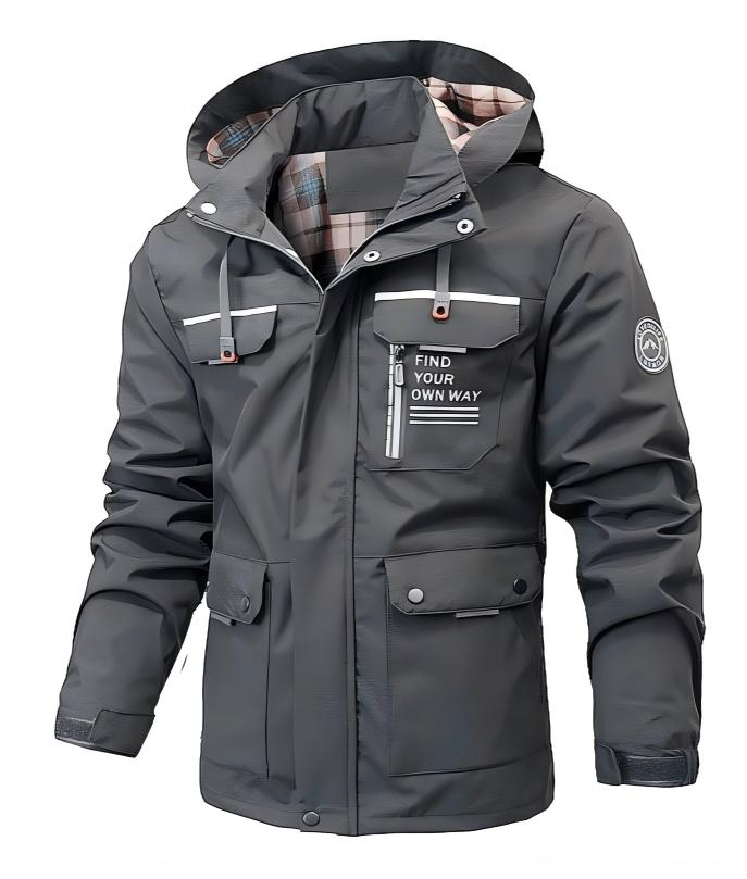Herren Regenjacke Leicht Wasserdicht