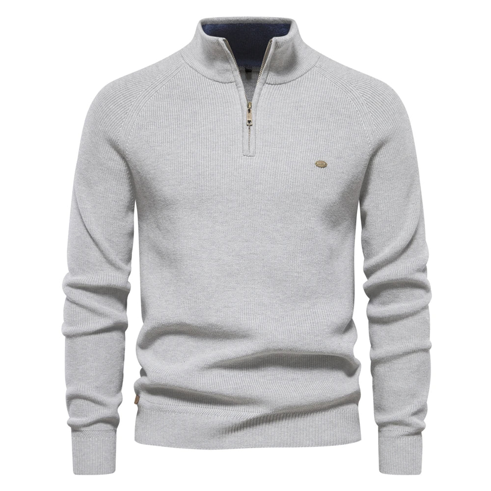 Herren Strickpullover Reißverschluss