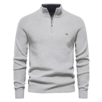 Herren Strickpullover Reißverschluss