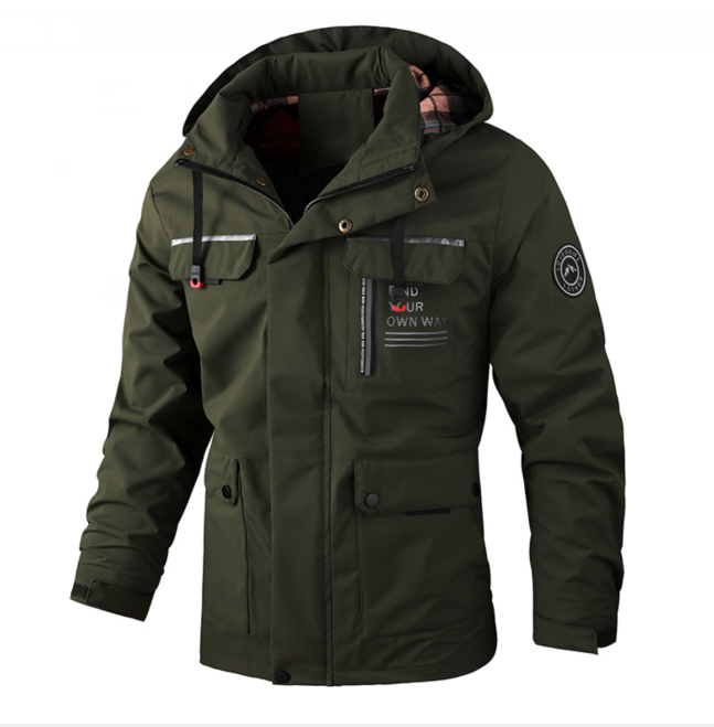 Herren Regenjacke Leicht Wasserdicht