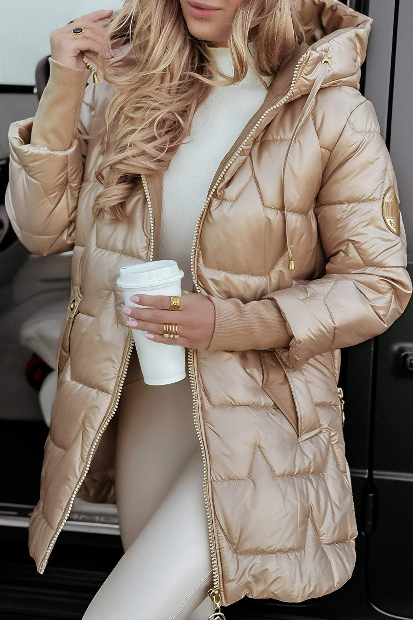 Eveloria Damen Wintermantel Stilvoll