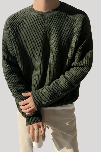 Eveloria Herren Pullover Gerippt Elegantes Design - Eveloria