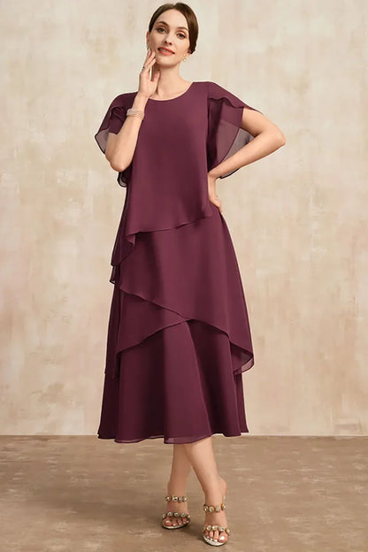 Damen Klassisches Chiffon Kleid Weich