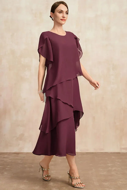 Damen Klassisches Chiffon Kleid Weich