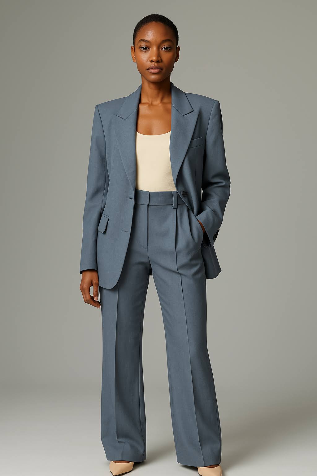 Damen Hosenanzug Blazer und Hose Business Lässig
