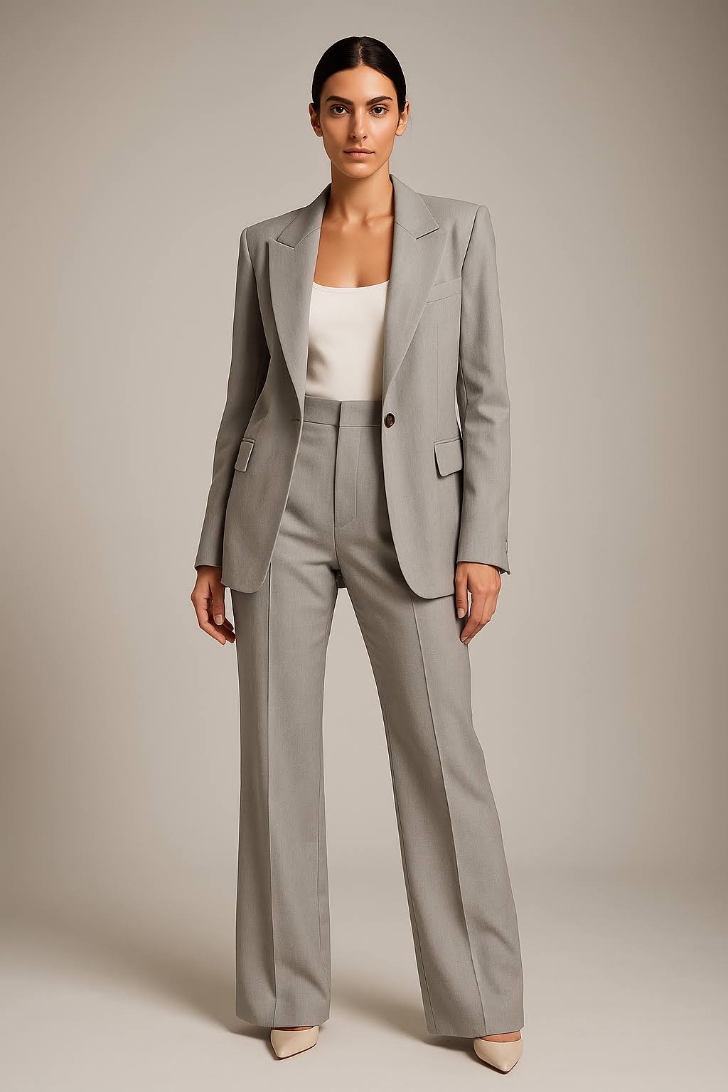 Damen Hosenanzug Blazer und Hose Business Lässig