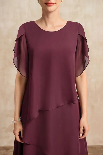 Damen Klassisches Chiffon Kleid Weich