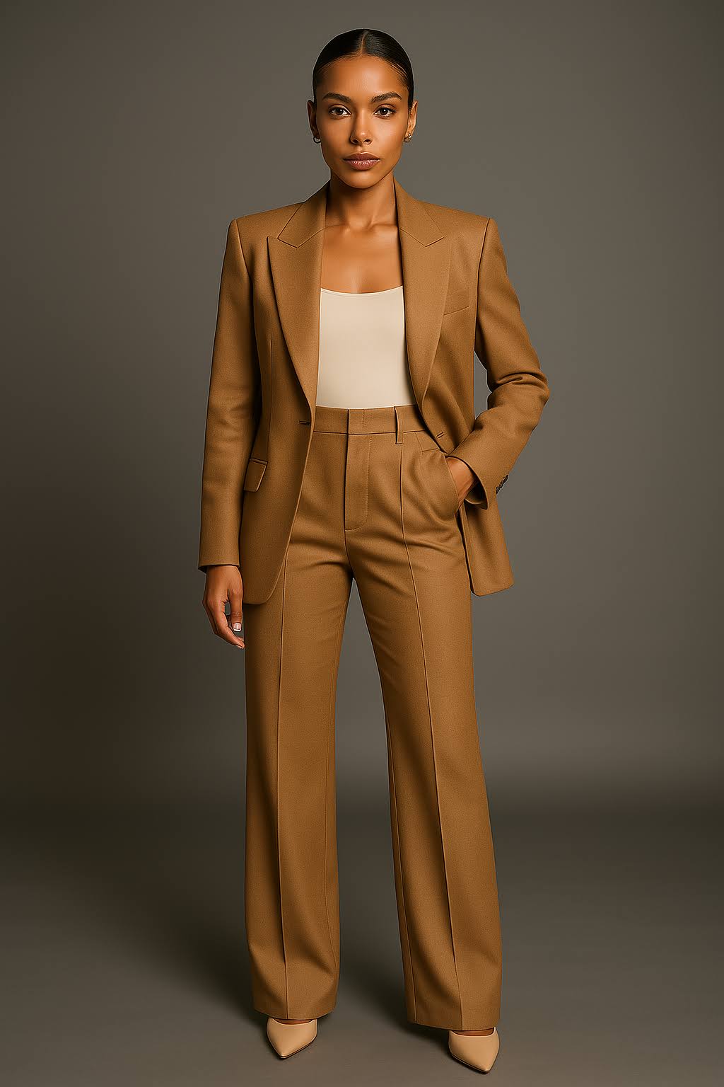 Damen Hosenanzug Blazer und Hose Business Lässig