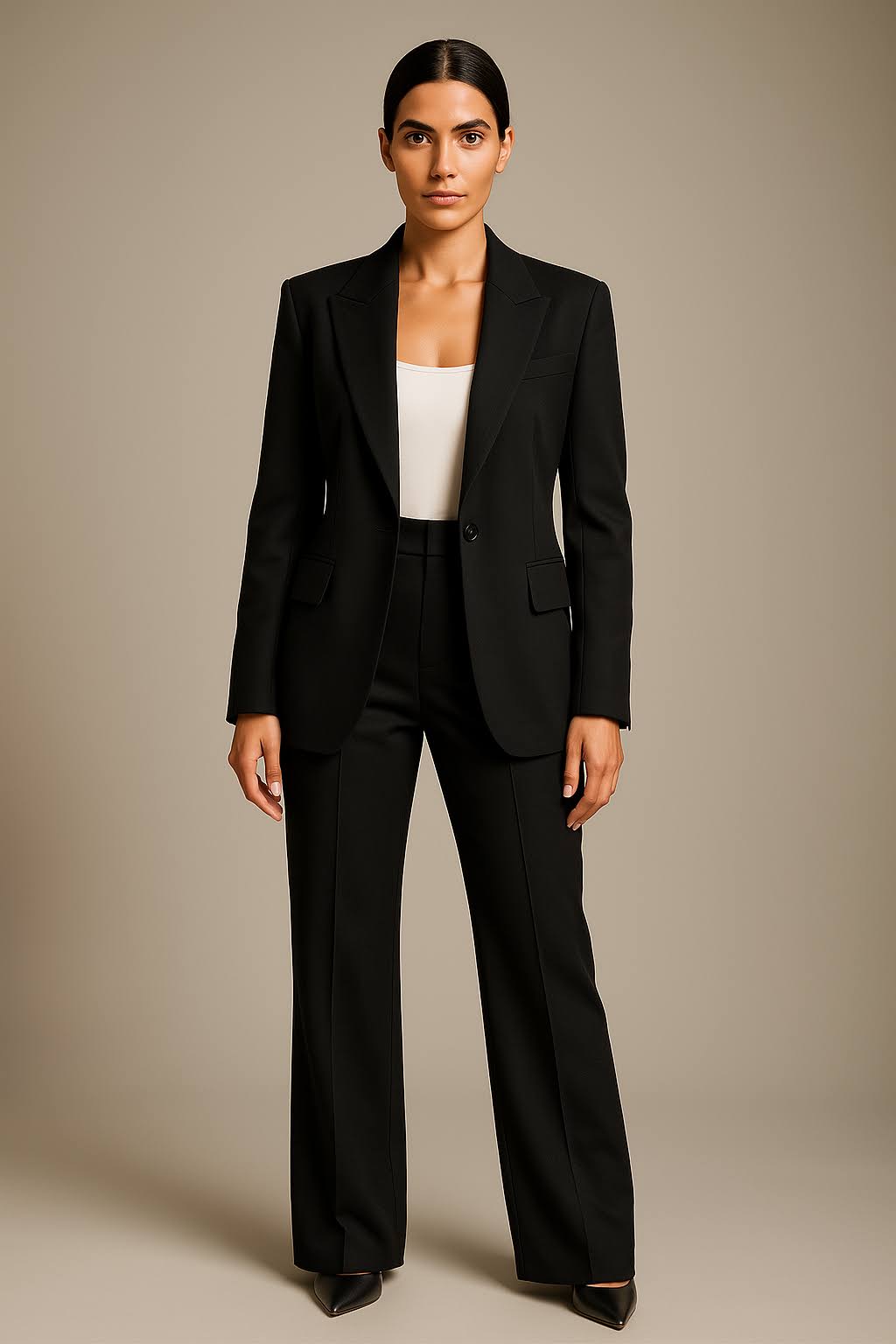 Damen Hosenanzug Blazer und Hose Business Lässig