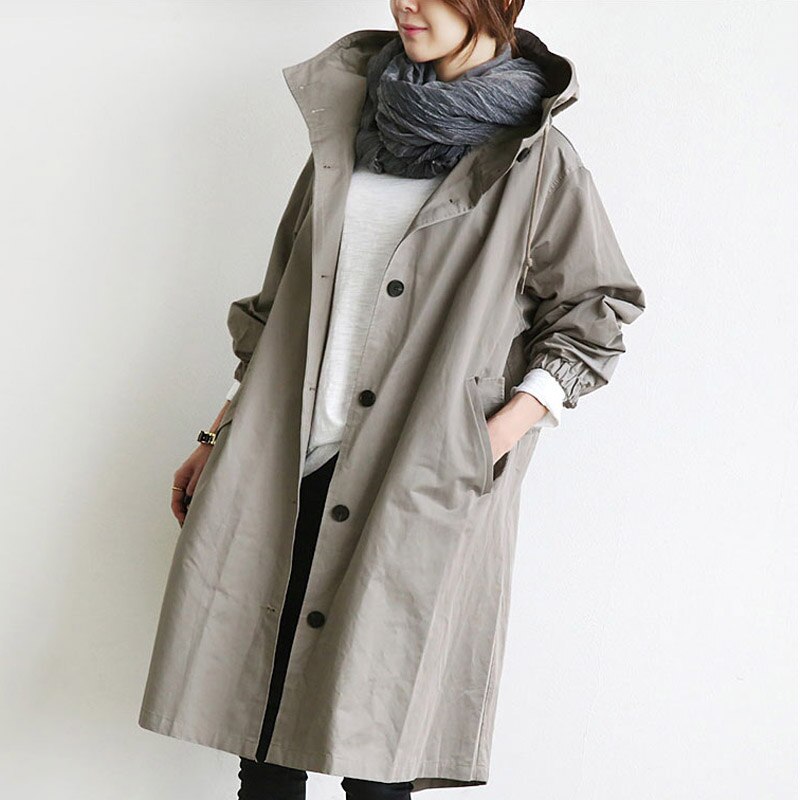 Eveloria Damen Trenchcoat Wasserabweisend - Eveloria