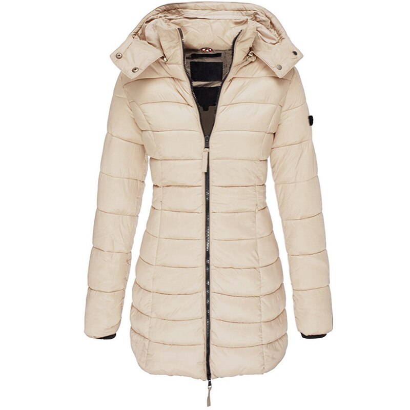 Eveloria Damen Lange Daunenjacke