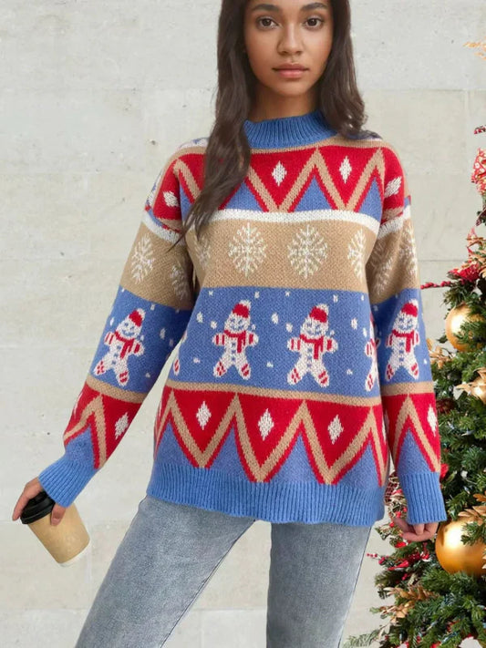 Damen Strickpullover Wollmischung Rundhalsausschnitt Festlich - Eveloria
