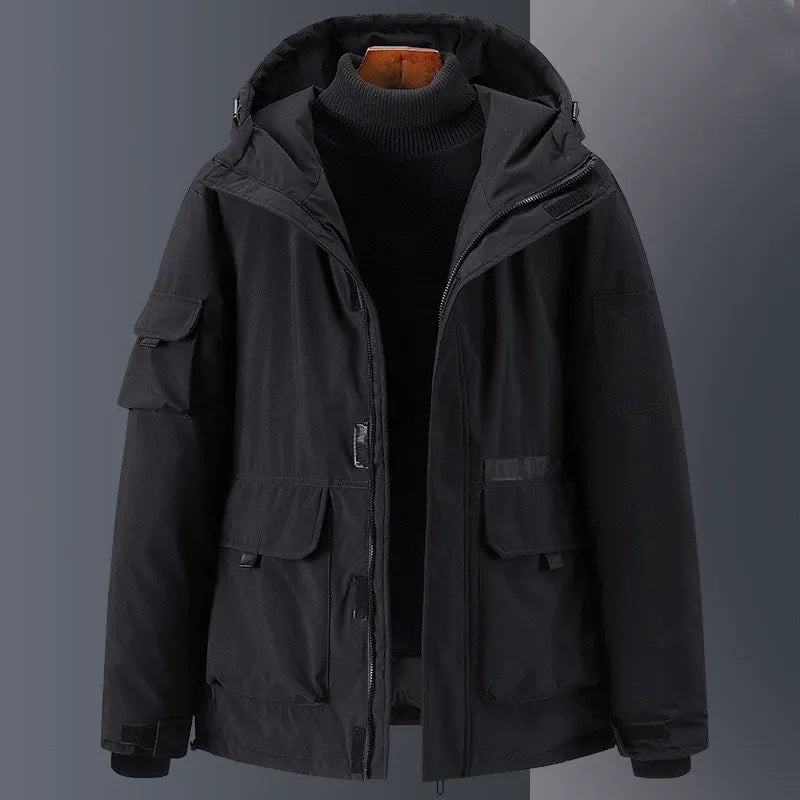 Eveloria Damen Daunenjacke Relaxed Fit Mit Kapuze Wasserabweisend