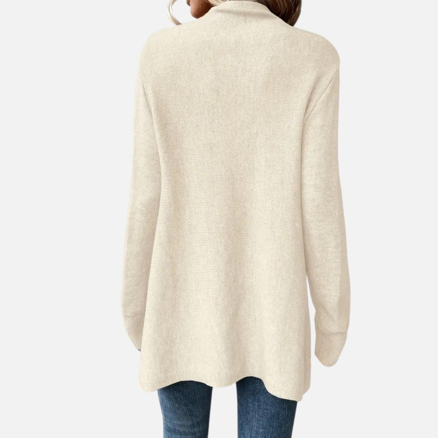 Damen Fransen-Pullover V-Ausschnitt Strickpullover Braun