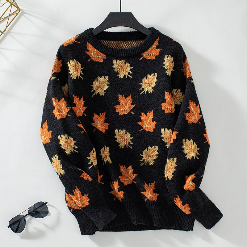 Eveloria Damen Sweatshirt Strickstoff Lockere Passform Rundhals