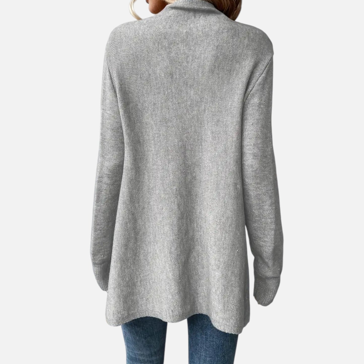 Damen Fransen-Pullover V-Ausschnitt Strickpullover Braun