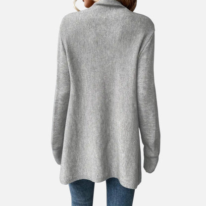 Damen Fransen-Pullover V-Ausschnitt Strickpullover Braun