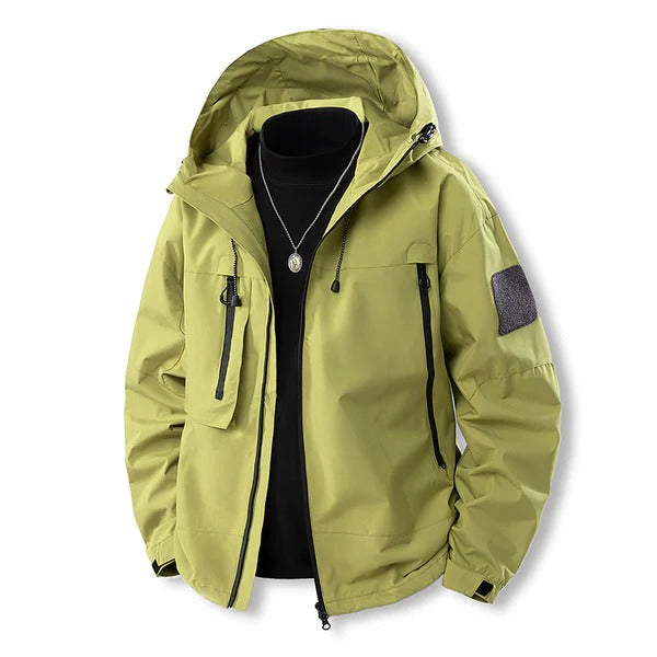 Eveloria Damen Outdoor-Jacke Wasserdicht Kapuze Reißverschluss